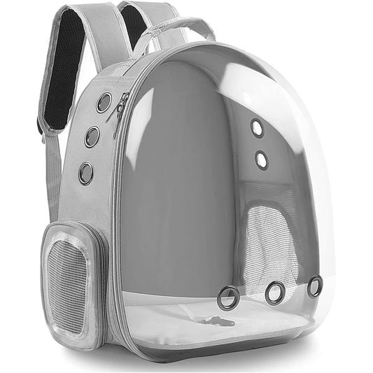 Cat Backpack Carrier – Space Capsule Travel Bag for Cats & Small Pets – Gray
