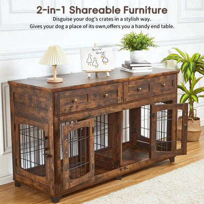 Modern Console Dog Crate with Storage