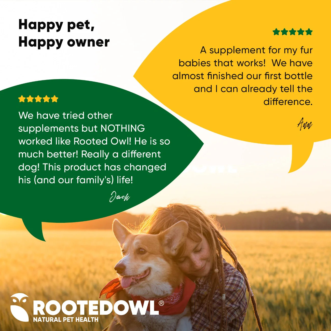 Rooted Owl Joint & Muscle Health Capsules for Cats & Small Dogs