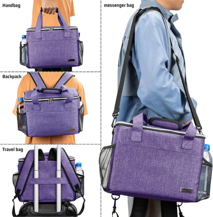 Pet Travel Backpack Bag Set – 5-Piece Pet Travel Organizer with Food Containers, Bowls & Shoulder Strap