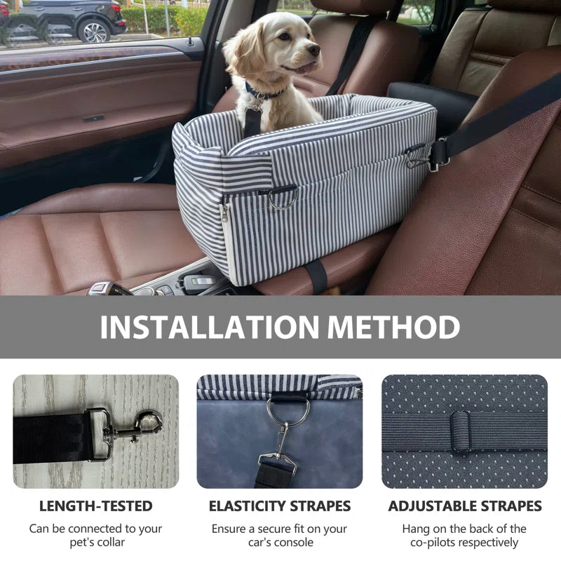 Center Console Dog Car Seat for Small Dogs