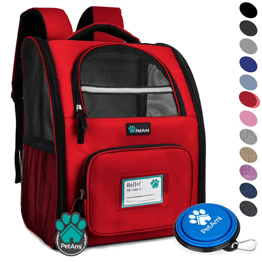 Deluxe Pet Carrier Backpack, Red