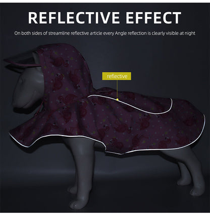 Waterproof Dog Raincoat – Lightweight Hooded Pet Poncho