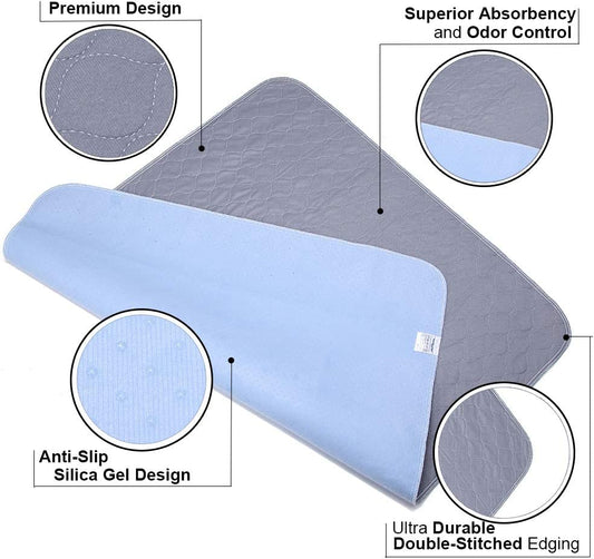 Washable Dog Pee Pads with Grooming Gloves – Reusable Waterproof Puppy Training Pads for Dogs, Cats, and Small Pets