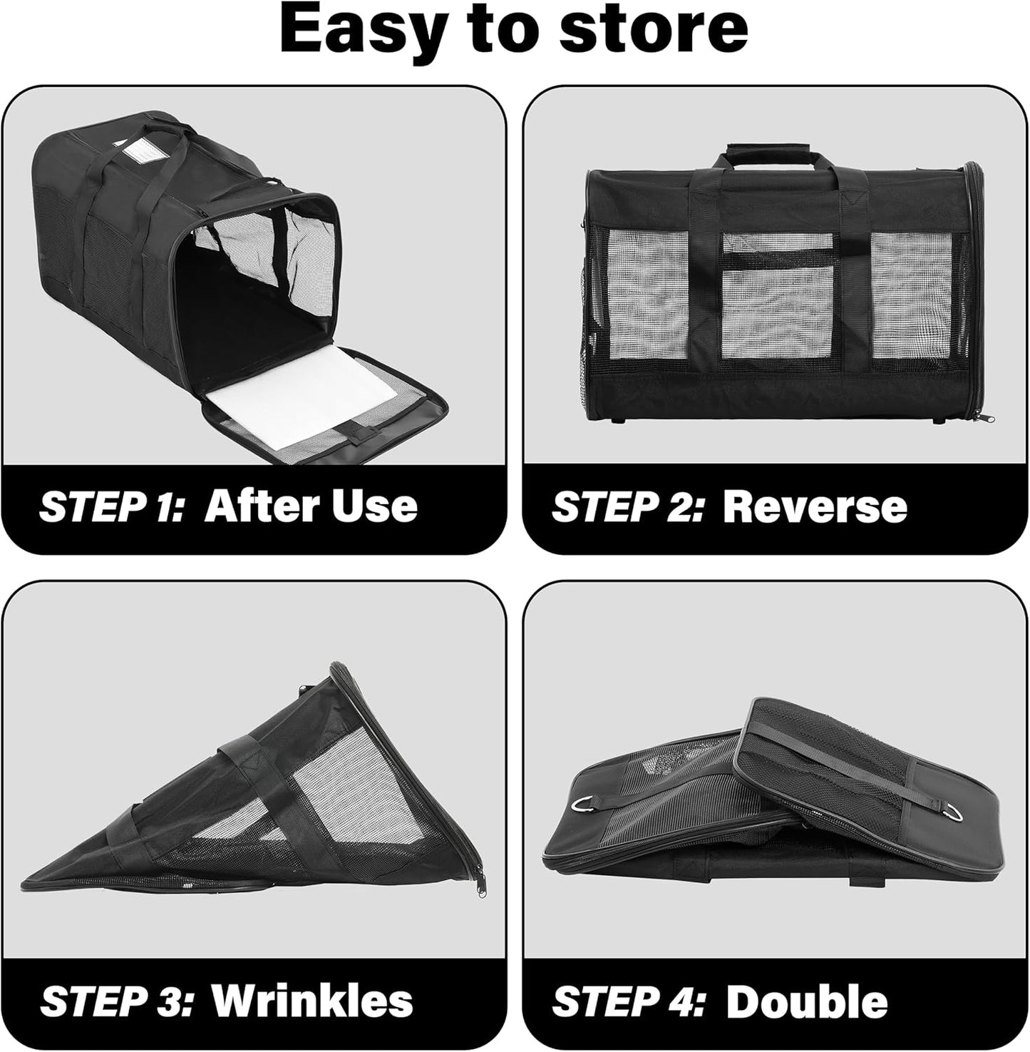 Soft-Sided Pet Travel Carrier – Airline-Approved Portable Carrier for Cats and Small Dogs, Medium