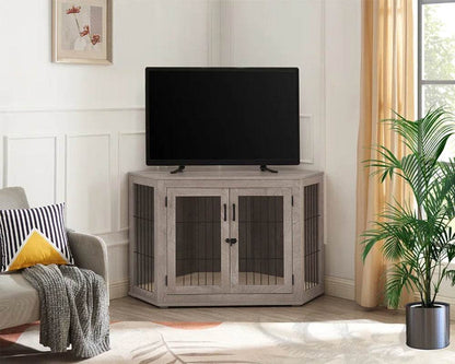 Dereham Corner Dog Crate with Cushion