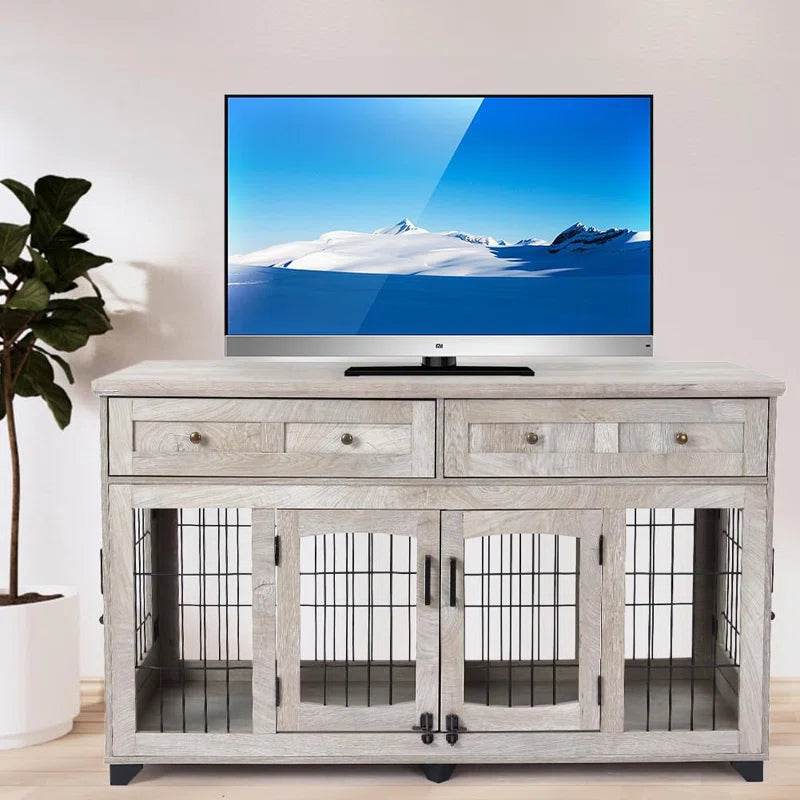 Modern Console Dog Crate with Storage