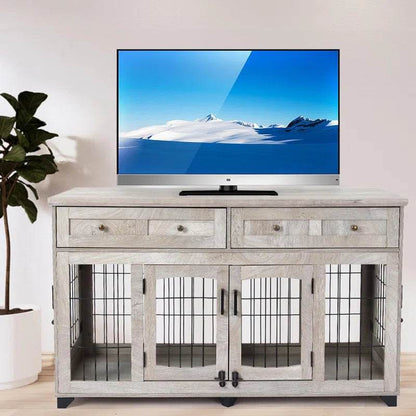 Modern Console Dog Crate with Storage