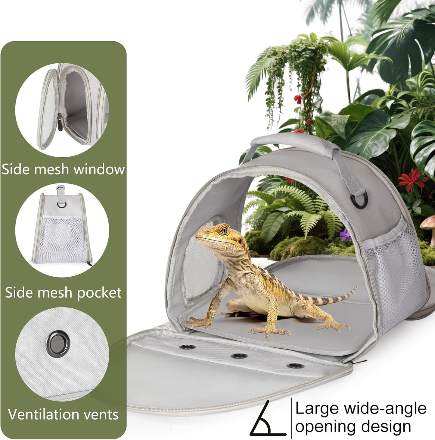 Small Animal Travel Carrier – Grey Bearded Dragon, Guinea Pig & Reptile Carrier