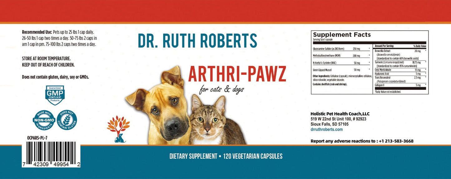 Arthri-Pawz Glucosamine Supplement for Dogs & Cats