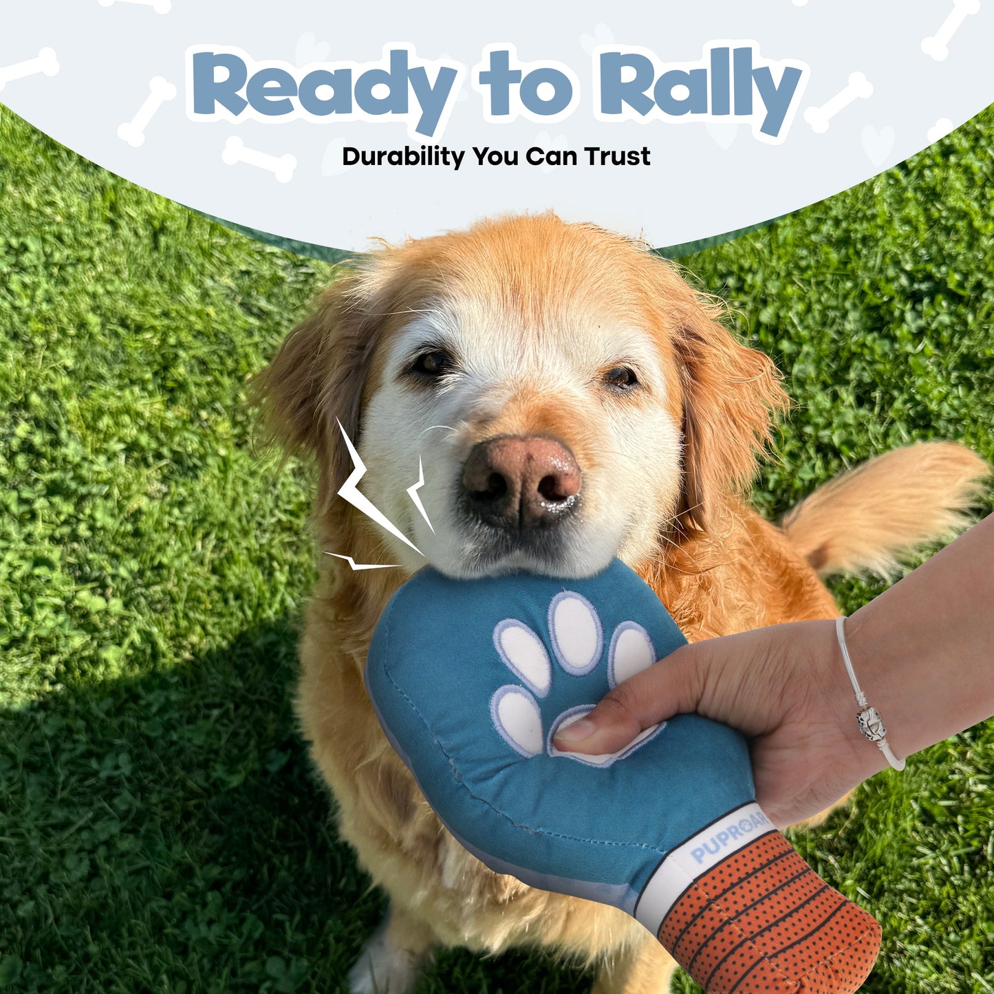 PupRoar Pickleball Squeaky Dog Toy