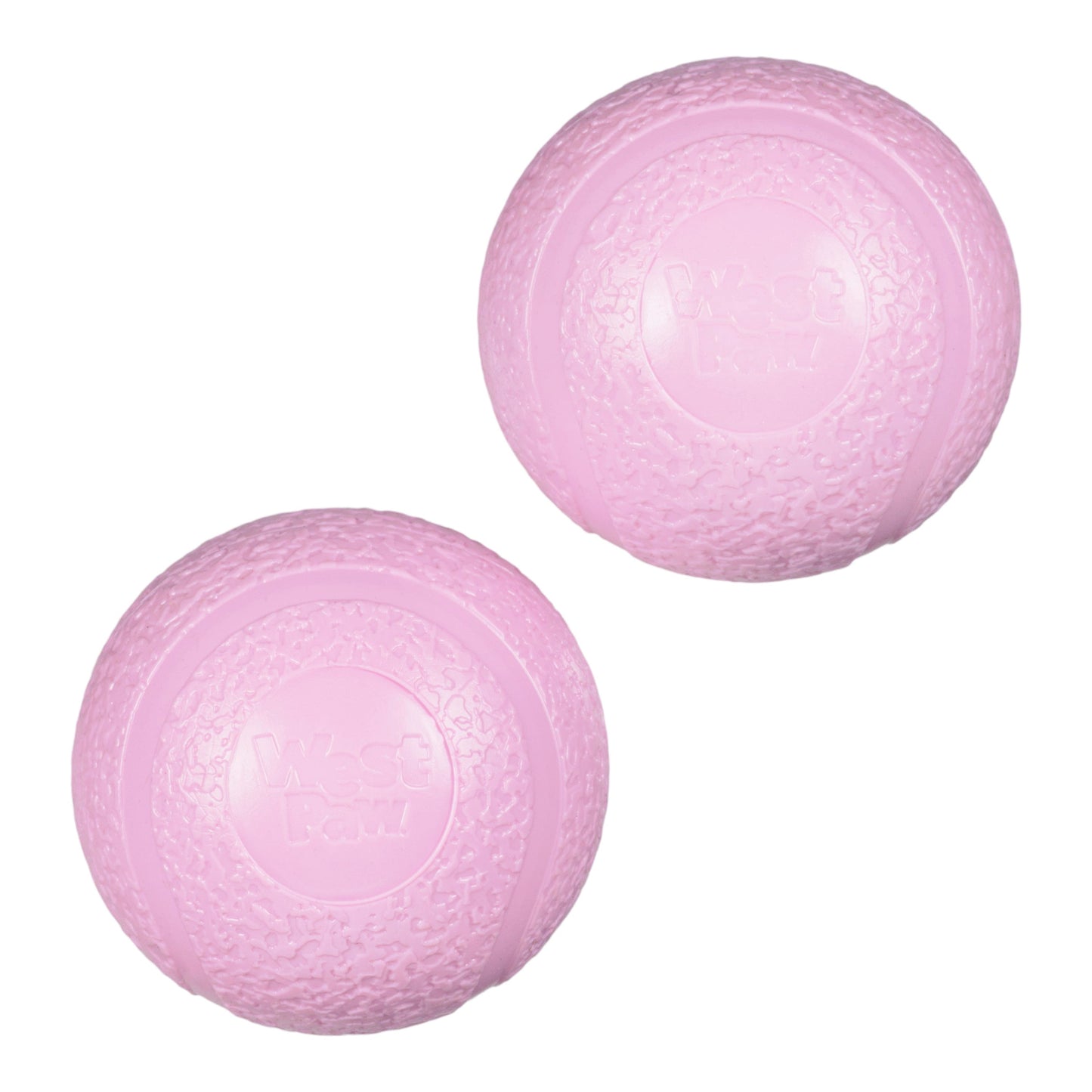 West Paw Boundr Tough Dog Ball 2-Pack – Small Bubblegum