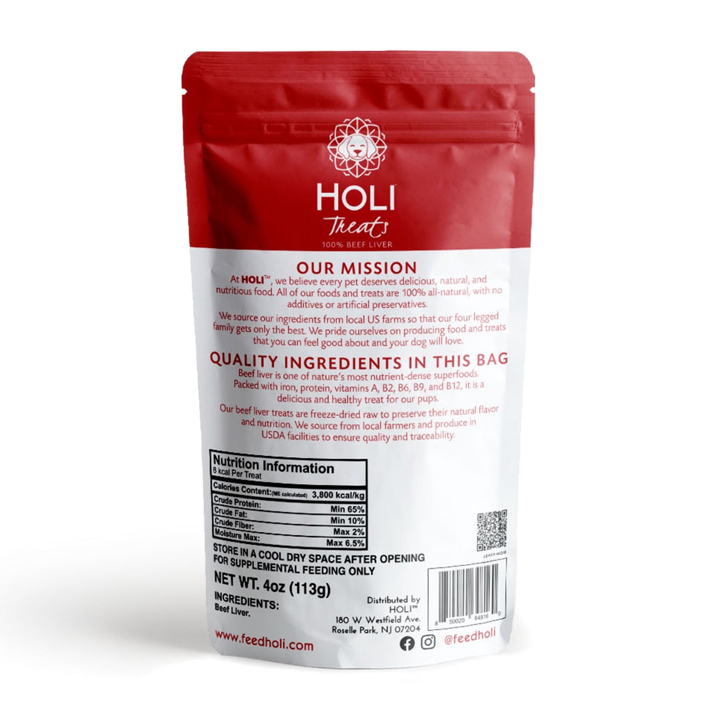 Holi Land Lover’s Freeze-Dried Dog Treat Variety Pack – Rabbit, Beef Liver & Lamb Liver