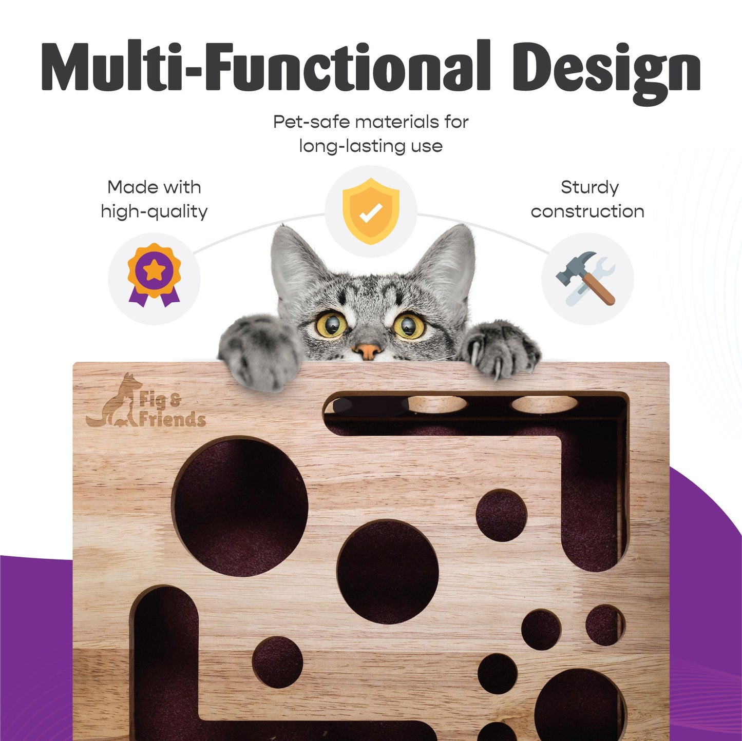 Original Cat Nail File Enrichment Box – Cat Nail Care Scratcher