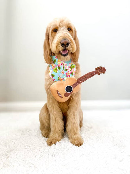 PupRoar Guitar Squeaky Plush Dog Toy with Crinkle