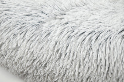 Mr. Peanut’s 28” OrthoPlush Pet Bed – Snowflake White Two-Tone Orthopedic Dog &amp; Cat Bed