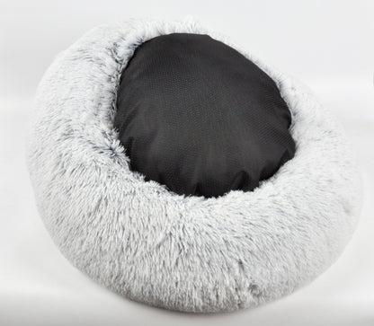 Mr. Peanut’s 28” OrthoPlush Pet Bed – Snowflake White Two-Tone Orthopedic Dog &amp; Cat Bed