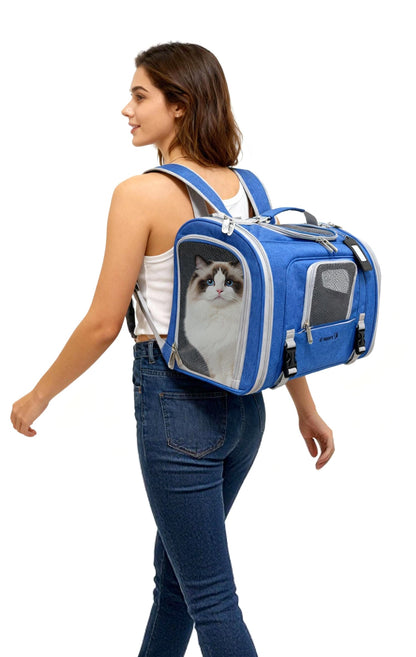 Mr. Peanut’s Monterey Horizontal Backpack Pet Carrier – FAA Airline-Friendly Travel Carrier
