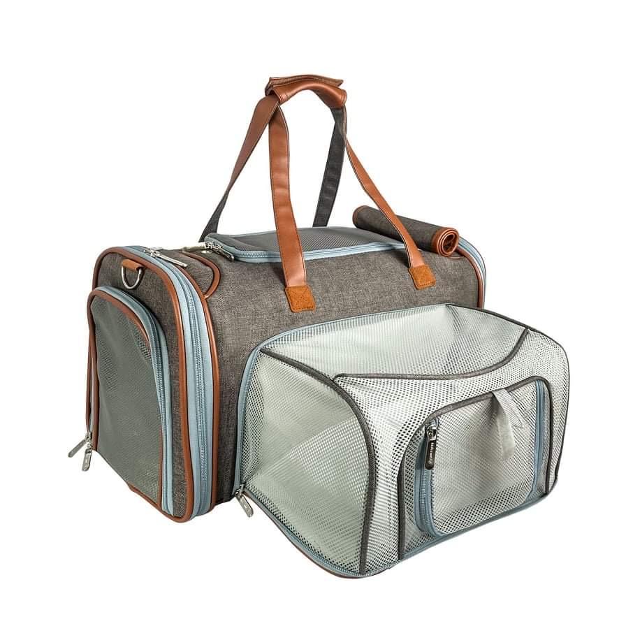Mr. Peanut’s Gold Series Mini Expandable Pet Carrier – FAA Airline-Friendly Travel Carrier