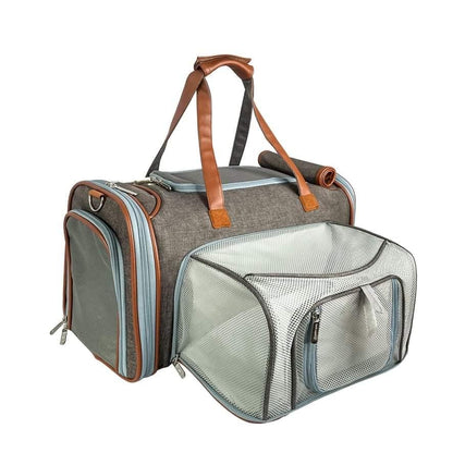 Mr. Peanut’s Gold Series Mini Expandable Pet Carrier – FAA Airline-Friendly Travel Carrier