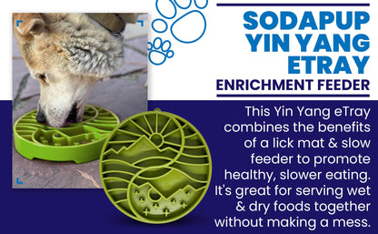 Sun & Moon eTray Slow Feeder Dog Bowl – Shallow Enrichment Tray