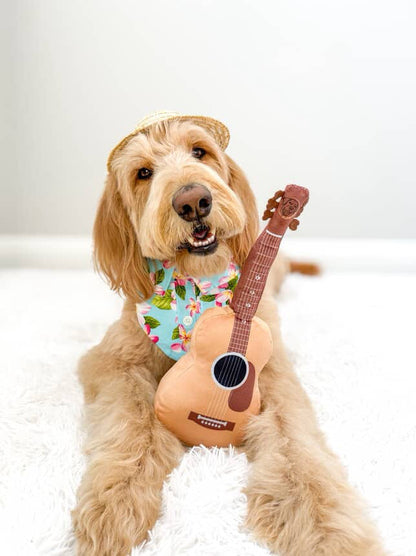 PupRoar Guitar Squeaky Plush Dog Toy with Crinkle