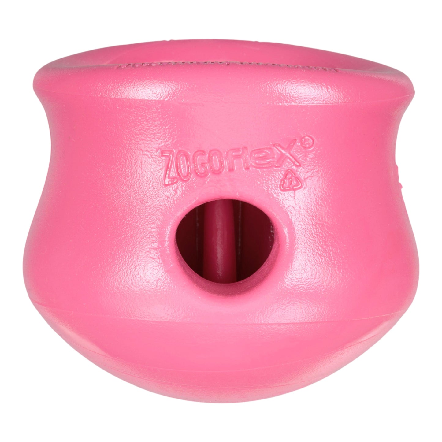 West Paw Toppl Geranium Treat Toy – Puzzle Feeder for Moderate Chewers