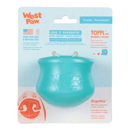 Toppl Teal Treat Toy – Puzzle Feeder for Moderate Chewers