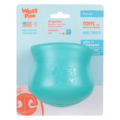 Toppl Teal Treat Toy – Puzzle Feeder for Moderate Chewers