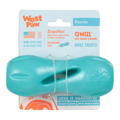 West Paw Qwizl Teal Treat Toy – Tough Chew Toy