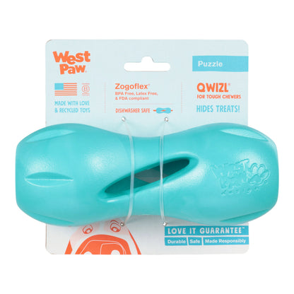 West Paw Qwizl Teal Treat Toy – Tough Chew Toy