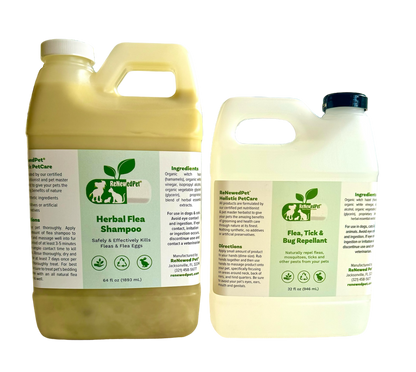 ReNewedPet Flea-X Shampoo & Repellent Kit