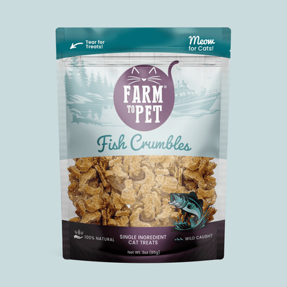 Farm to Pet Fish Crumbles All-Natural Walleye Cat Treats