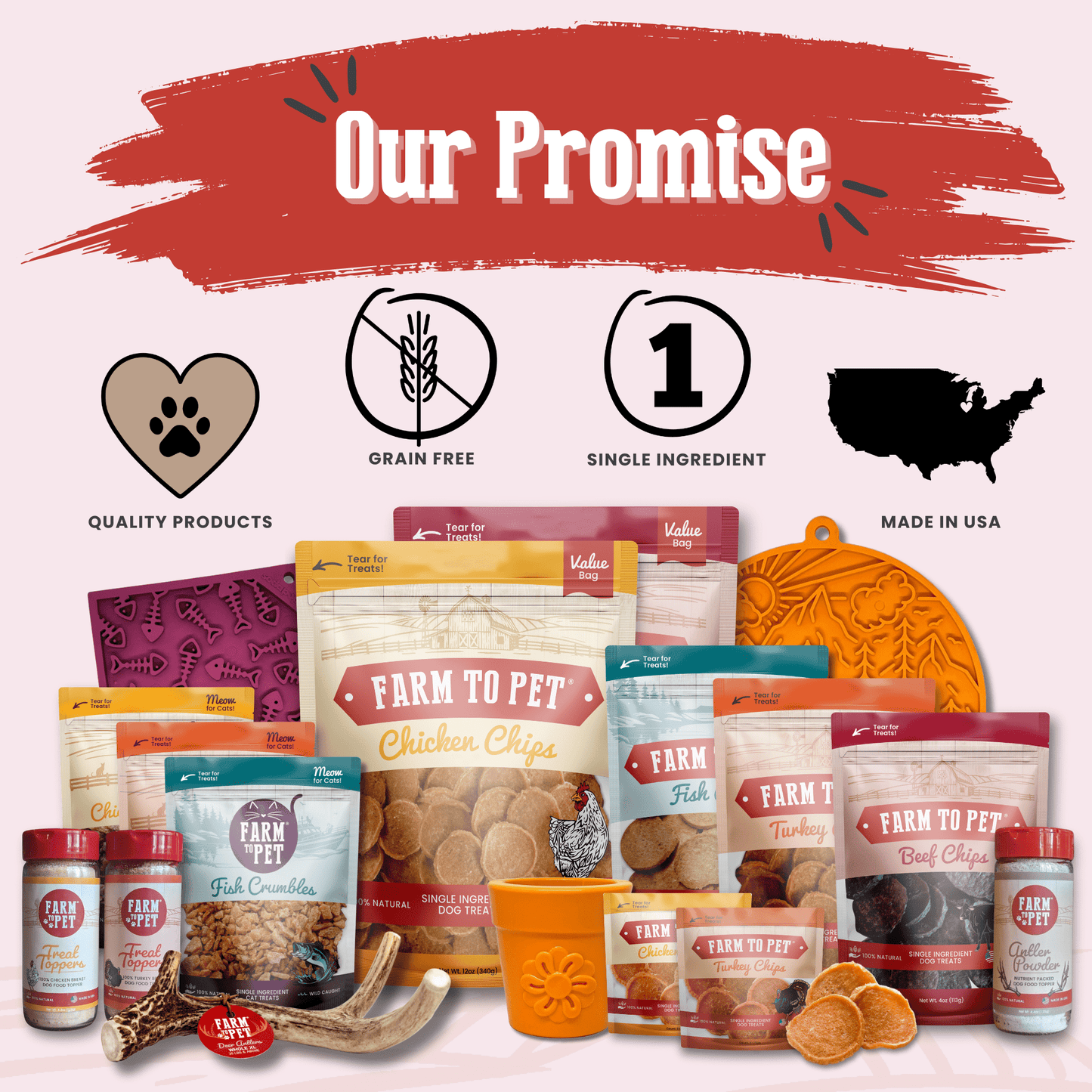 Farm to Pet Puppy Pack Single-Ingredient Dog Treat Starter Pack