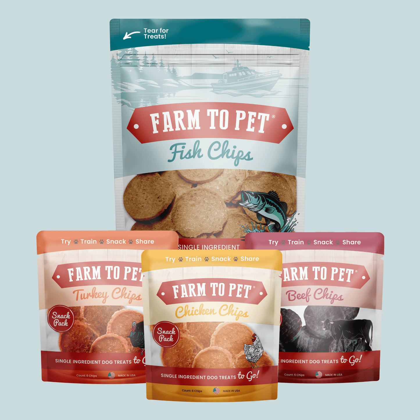 Farm to Pet Puppy Pack Single-Ingredient Dog Treat Starter Pack