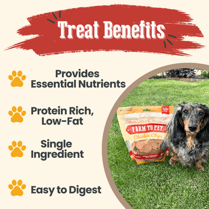 Farm to Pet Chicken Chips Single-Ingredient Dog Treats