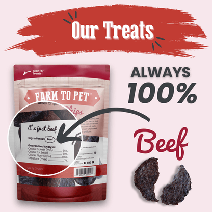 Farm to Pet Beef Chips Single-Ingredient Dog Treats