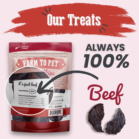 Farm to Pet Beef Chips Single-Ingredient Dog Treats