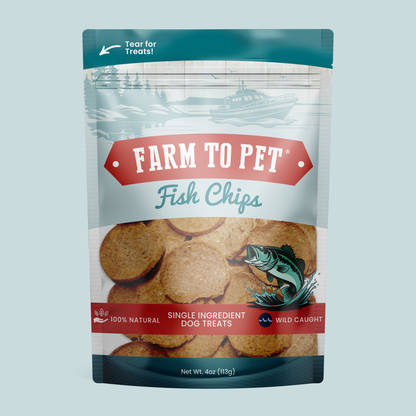 Farm to Pet Fish Chips Wild-Caught Walleye Dog Treats