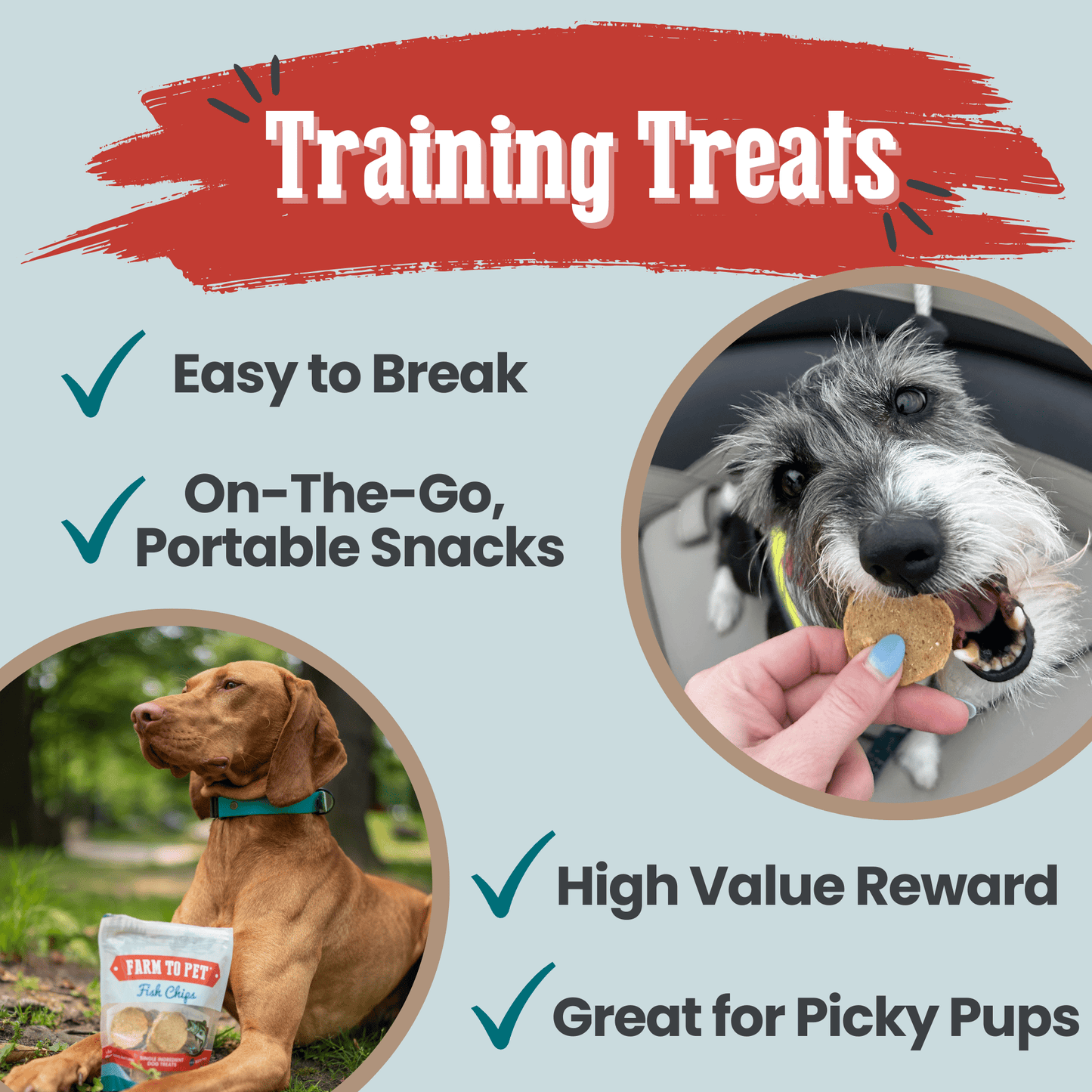 Farm to Pet Fish Chips Wild-Caught Walleye Dog Treats