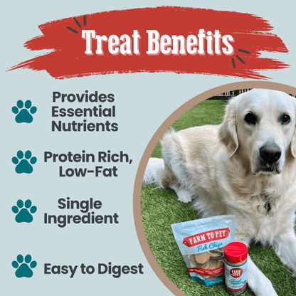Farm to Pet Fish Chips Wild-Caught Walleye Dog Treats