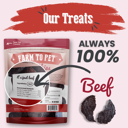 Farm to Pet Beef Chips Single-Ingredient Dog Treats