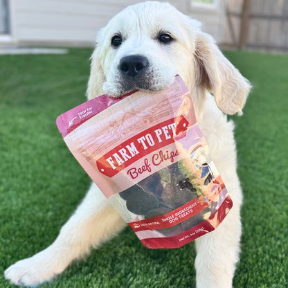 Farm to Pet Beef Chips Single-Ingredient Dog Treats