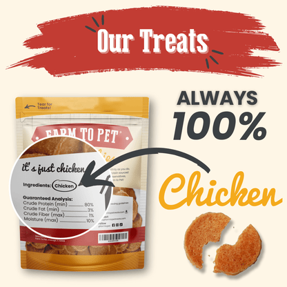 Farm to Pet Chicken Chips Single-Ingredient Dog Treats