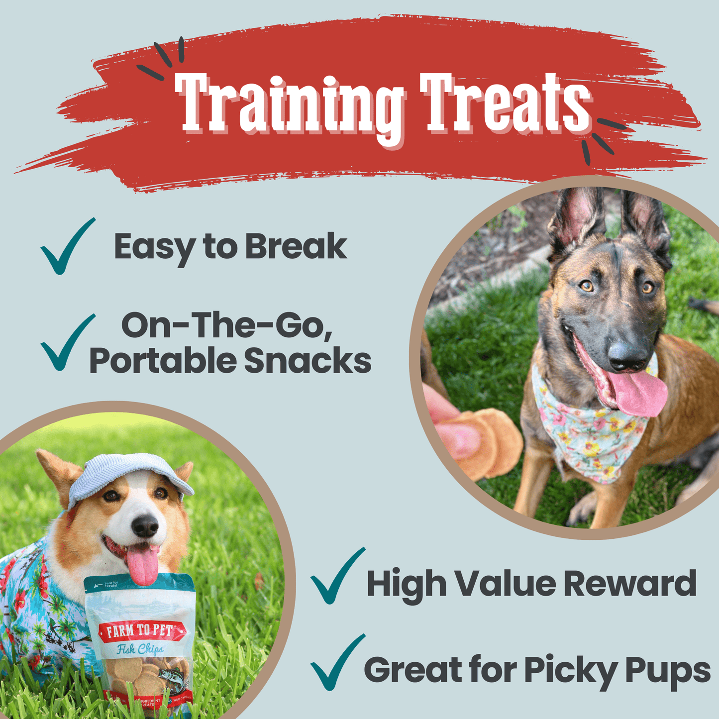 Farm to Pet Fish Chips Wild-Caught Walleye Dog Treats