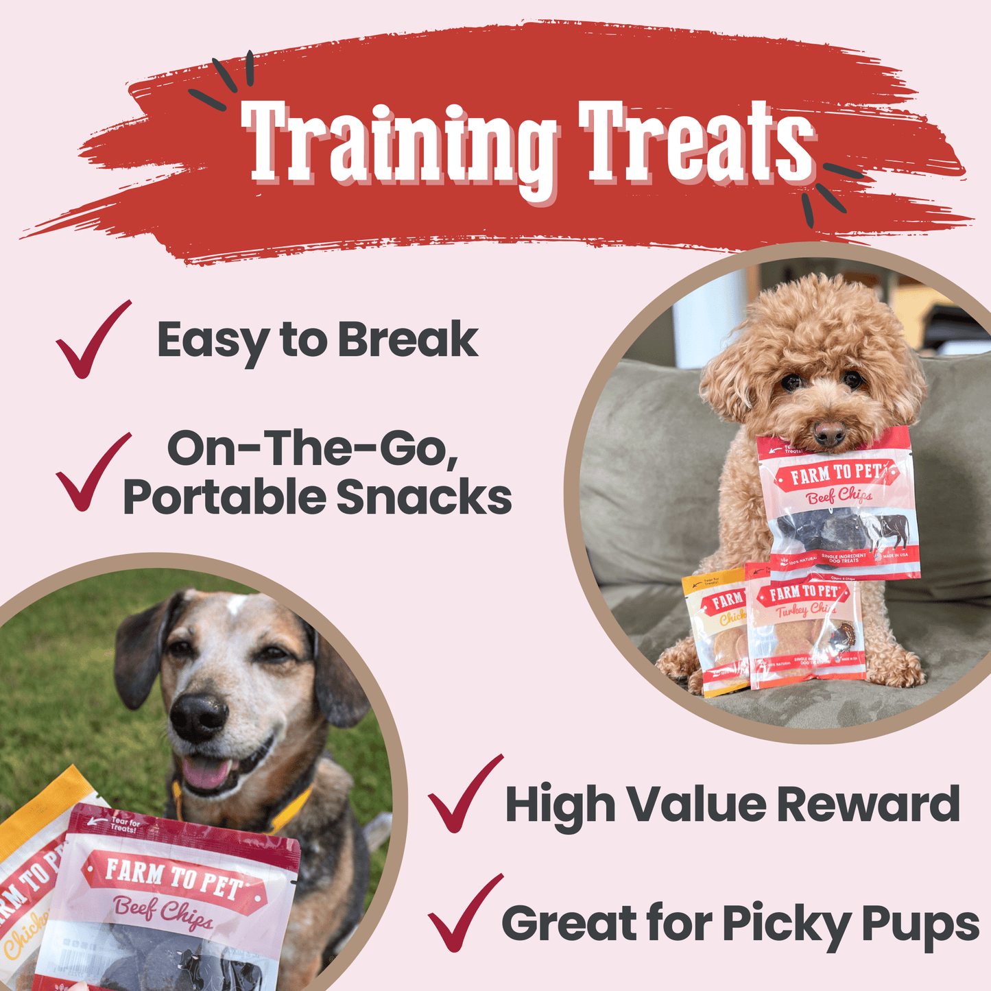 Farm to Pet Puppy Pack Single-Ingredient Dog Treat Starter Pack