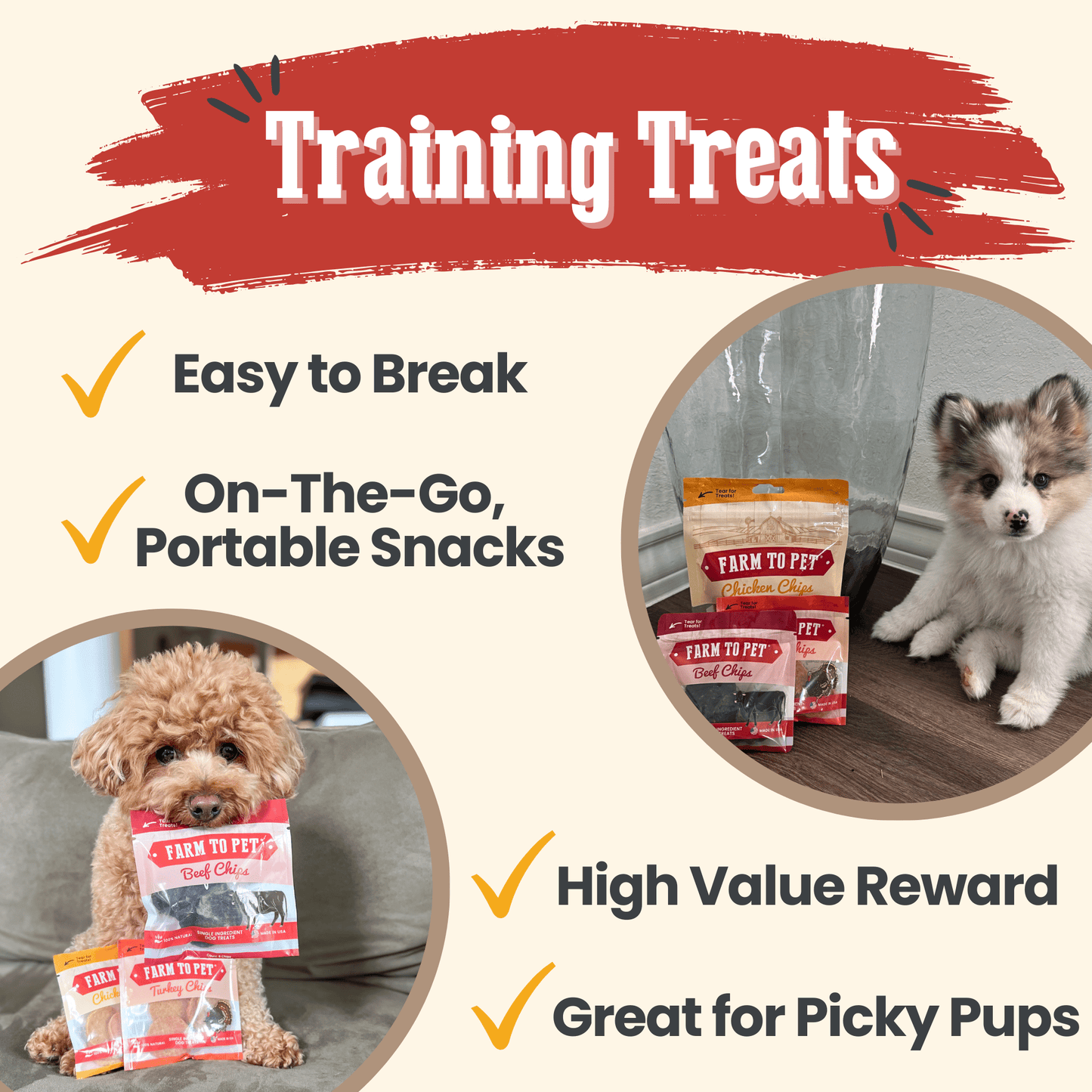 Farm to Pet Puppy Pack Single-Ingredient Dog Treat Starter Pack