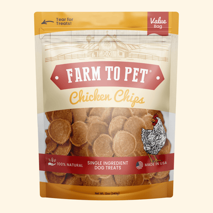 Farm to Pet Chicken Chips Single-Ingredient Dog Treats