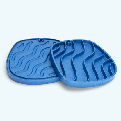 West Paw Waves Feast Mat – Slow Feeder & Lick Mat for Dogs