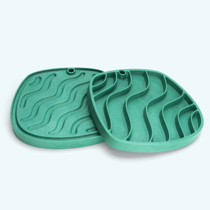 West Paw Waves Feast Mat – Slow Feeder & Lick Mat for Dogs